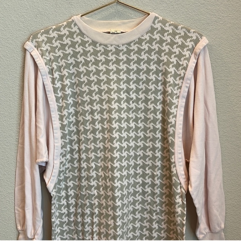 Calida Switzerland Houndstooth Long Sleeve Lounge Dress Size X-Small - Picture 3 of 8